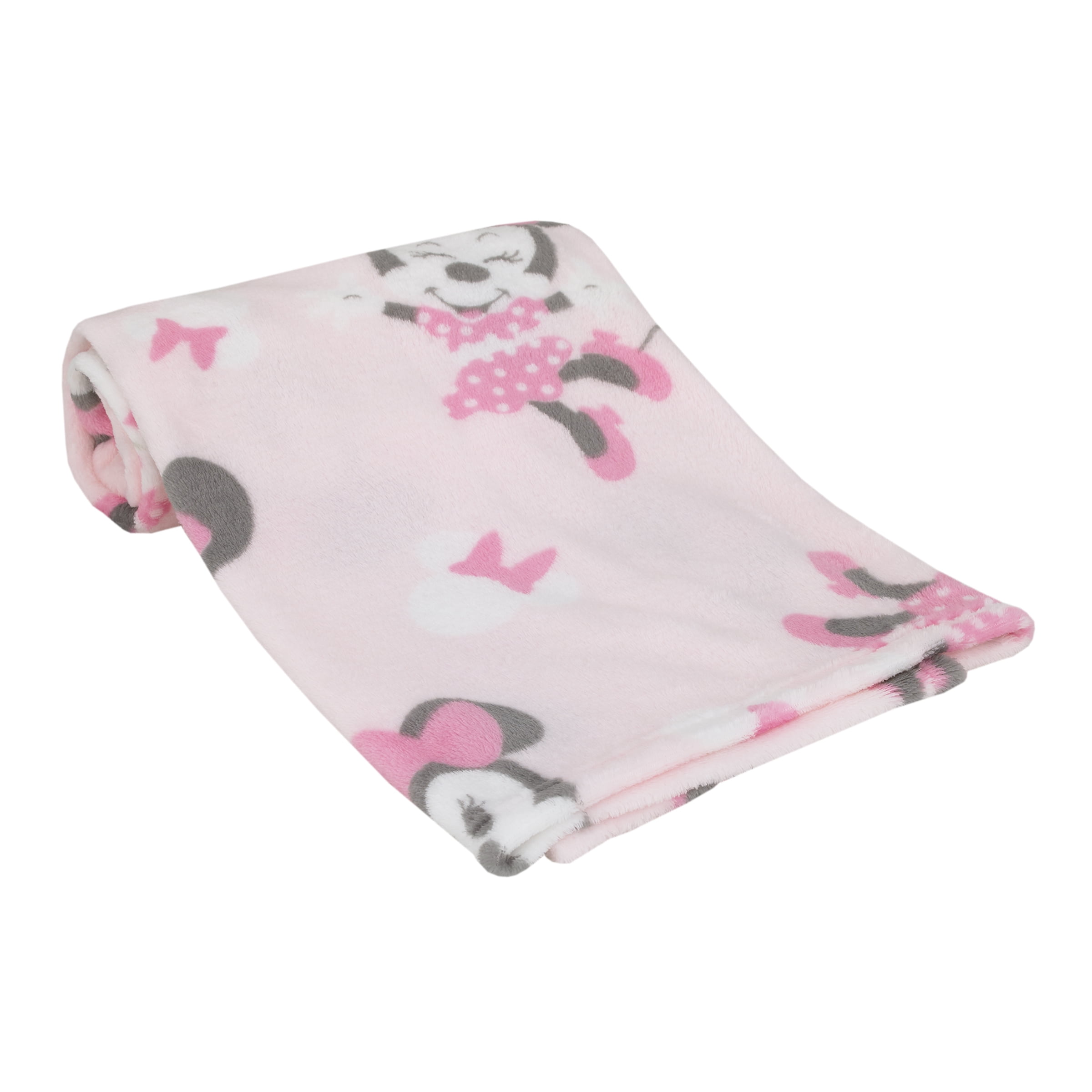 Disney Minnie Mouse Bows and Icons Super Soft Baby Blanket