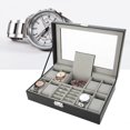 thumbnail image 2 of AMONIDA Jewelry Display Holder,8 Slots PU Leather Watch Storage Case Jewelry Display Box Holder Organizer,Jewelry Display Box, 2 of 8