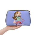 thumbnail image 4 of Large Clutch Leather Makeup Bag, Purple Shopping Girl Travel Toiletries Bag, Ladies Cosmetic Storage Bag, 4 of 8