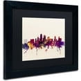 thumbnail image 2 of Trademark Fine Art "Kansas City Skyline" Canvas Art by Michael Tompsett, Black Matte, Black Frame, 2 of 4