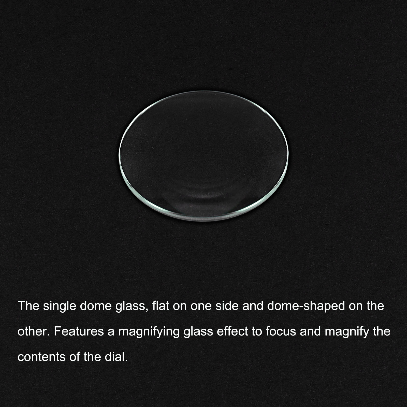 Unique Bargains Watch Glass Crystal Lens, Single Dome Round, for Watchmaker Repair 1.14mm 8Pcs