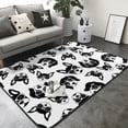 thumbnail image 3 of Area Rugs For Living Room Decor - Cute Dog Puppy black Soft Anti Slip Throw Washable Rugs 5x7 For Bedroom, Indoor Carpet For Bedroom Living Room 80x58In, 3 of 7