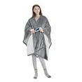 thumbnail image 2 of Comfort Spaces Plush to Sherpa Heated Wrap Blanket, Grey, 2 Piece Set, 2 of 5