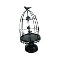 thumbnail image 3 of Candelabro de jaula de pájaros, decoración de mesa, portavelas de hierro, decoración para bodas, baño, sala de estar, repisa de chimenea, vacaciones Negro, 3 of 8