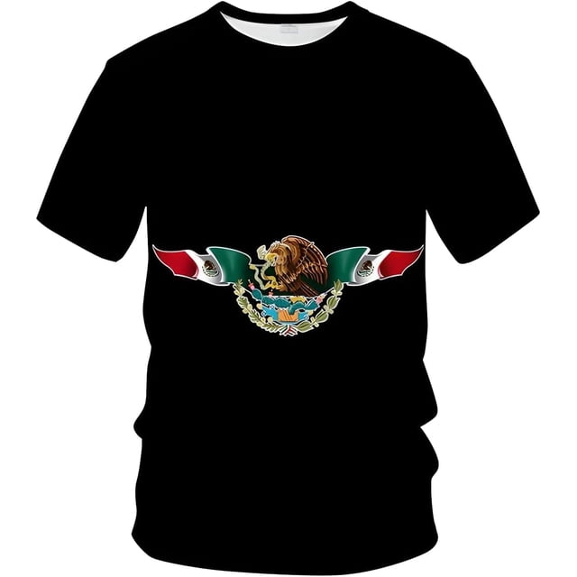 Mexican Flag T-Shirt Spanish Birthday Gift Name Lopez T-Shirt, 100% Cotton Printed Round Neck Short Sleeve T-Shirt, Gift for Men Dad Husband Grandpa, S-XXXL