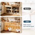 thumbnail image 3 of Burnt Orange Pumpkin Fall Small Sink Skirt, Bathroom Vanity Cabinet Adhesive Curtain, Thanksgiving Autumn Leaves Utility Under Sink Cover Decorative Kitchen Cabinet Curtains 10"x11", 3 of 8