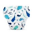 thumbnail image 1 of Reusable Swim Diaper Drawstring The Whale on White Small, 1 of 9