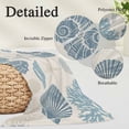 thumbnail image 3 of Blue Coastal Body Pillow Cover 20 x 60 Inch Decorative Pillow Cover Shell Starfish Coral Nautical Summer Beach Rustic Lumbar Pillowcase Seasonal Rectangle Cushion Case for Couch Sofa Bed Living Room, 3 of 9