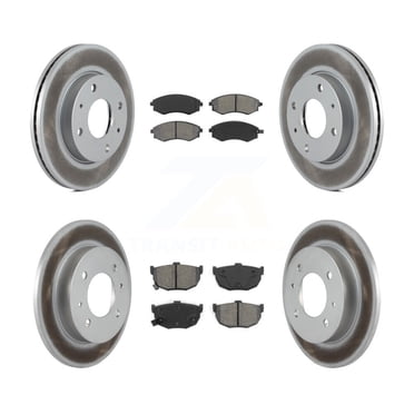 Transit Auto Front Rear Coated Disc Brake Rotors and Semi-Metallic Pads Kit for Car Hyundai Elantra KGS-100828