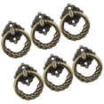 thumbnail image 1 of BEADCEST Lot de 6 Poignées de Tiroir Rondes Rétro en Alliage de Zinc Antique pour Porte d'Armoire pour Rénovation de Maison Couleur Assortie, 1 of 5