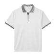 thumbnail image 6 of Guluxicc Dress Shirts for Men Quarter Zipper Collared Pullover Short Sleeve Golf Tops for Business Casual Wear Spring Summer Casual Outfits, 6 of 6