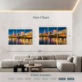 thumbnail image 4 of Elephant Stock Cleveland Downtown Wall Art - Horizontal Multi Panel Canvas - Living Room Wall Decor - Places Multi Panel - Blue And Orange Decor - 65" x 42", 4 of 8