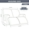 thumbnail image 6 of TAOCOCO Stretch Recliner Loveseat Slipcovers, 6 Pieces Solid Reclining Sofa Slipcover Furniture Chair Cover Gray, 6 of 10