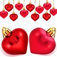 thumbnail image 2 of 12 piezas de adornos colgantes en forma de corazón, bolas, adornos decorativos de boda, colgantes para decoraciones del día de San Valentín, decoraciones para bodas y el hogar kaili Sencillez, 2 of 5