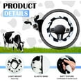 thumbnail image 2 of 3PCS Furry Cow Print Steering Wheel Cover,Auto Plush Cute Cows Shift Gear & Hand Brake Covers Soft Warm Universal Car Interior Accessories for Women Men(Black), 2 of 7