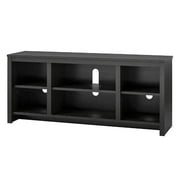Mainstays Parsons TV Stand for TVs up to 50, Black Oak Finish