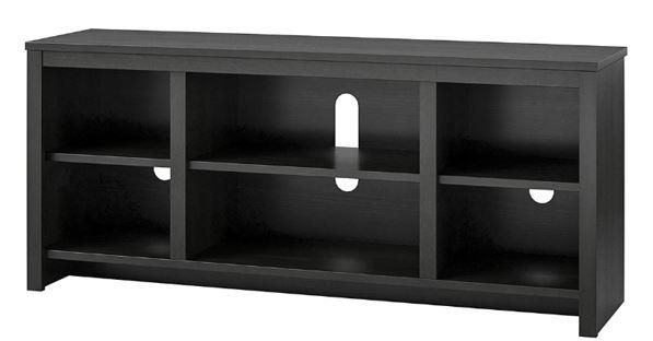 MAINSTAYS PARSONS TV STAND FOR TVS UP TO 50″, BLACK OAK FINISH