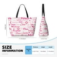 thumbnail image 4 of Gaeub Breast Cancer Pink Ribbons Awareness (2) Beach Travel Bag, Multi-Pocket Beach Bag, Summer Vacation Bag, Beach Essentials Tote, 4 of 7
