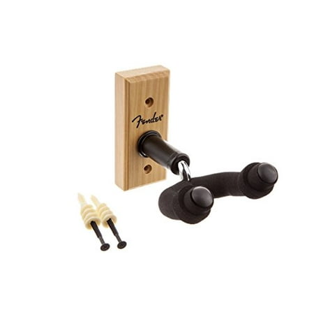 Wall Guitar Hanger, Natural, Solid wood block with durable steel yolk for ultra reinforcement By