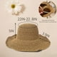 thumbnail image 2 of Floppy Big Beach Sombreros de Paja para Mujer Plegable Verano ala Ancha Sombrero para el Sol Plegable Sombrero de Paja de Viaje para Mujer Sombrero Fedora, 2 of 5