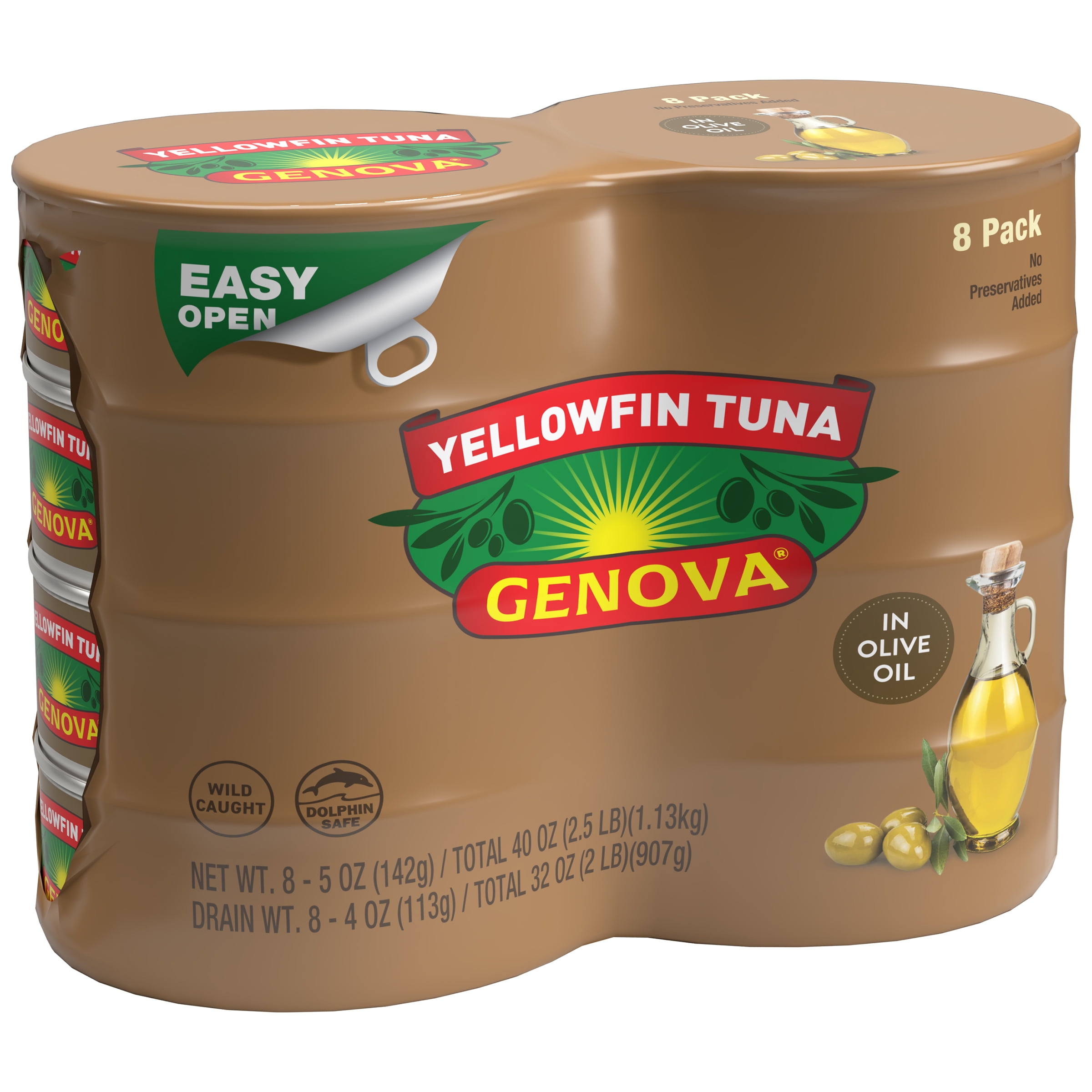 Genova Premium Yellowfin Tuna in Olive Oil 8 - 5 oz cans