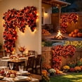 thumbnail image 6 of Halloween Decorations Outdoor, Artificial Maple Leaf Wreath, Wicker Harvest Festival Maple Leaf Decoration for Home and Outdoor Displays, 75cm/29.5in, 6 of 6