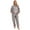 Grey, variant on TiaoBug Women Men PVC Sauna Suit Weight Loss Sweat Suit Long Sleeve Tops and Pants Gym Exercise Sportsuit Grey L
