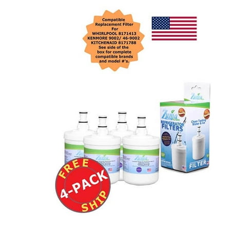 

Zuma Filters™ Brand Refrigerator Water and Ice Filter compatible with Whirlpool® WFI-NLC200 (4 Pack) OPFW2-RF300