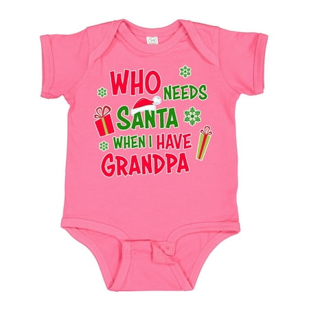 

Inktastic Who Needs Santa when I Have Grandpa Gift Baby Boy or Baby Girl Bodysuit