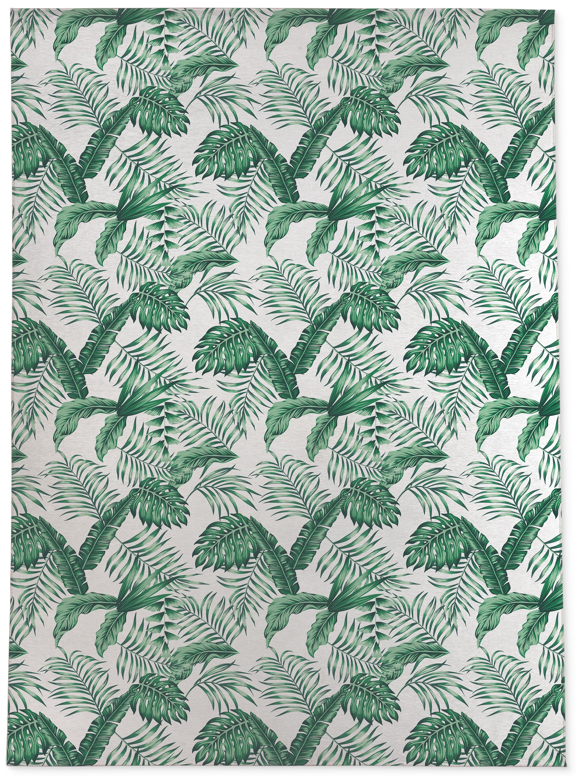 GREEN TROPICAL LEAVES Outdoor Rug By Kavka Designs