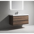thumbnail image 2 of Alma 42 Inch Cement Gray Wall Mount Vanity With A Integrated Sink, 2 of 11