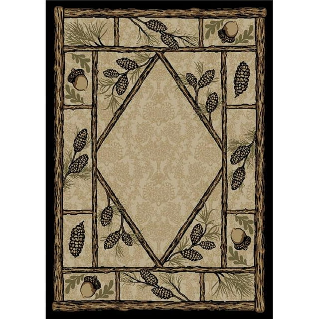 Mayberry Rug AD3803 4X6 3 ft. 11 in. x 5 ft. 3 in. American Destination Brasstown Bald Area Rug, Multi Color