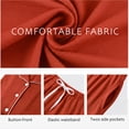 thumbnail image 4 of Cueply Pajamas for Women Set Long Sleeve Knit Button Down Pj Lounge Sets Sleepwear with Drawstring Pockets, 4 of 8