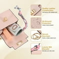 thumbnail image 3 of Uxcell Mini Backpack Keychain Pouch, 2 Pcs Cute Leather Change Wallet Coin Purse Coin Pouch for Men Women Change Makeup Headphones, Pink, 3 of 6