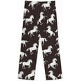 thumbnail image 5 of Top-kevin Women Long Sleeve Pajama Set Comfy Pjs Sets Horses Flowers Pattern 2 Piece Lounge Set, 5 of 12
