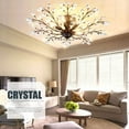thumbnail image 6 of WUZSTAR Modern Crystal Branches Chandelier Pendant Lamp Living Room Home Ceiling Fixture,Vintage Black Ceiling Light Flush Mount Ceiling Lighting Fixture, 6 of 6