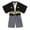 Black, variant on TOOYOU Boys 2-Piece Outfits Sets Kimono Traditional Clothing Traditional Kimono Outfits Fabric Black Boys Breathable Clothing Sets Size 4-5 Years Black