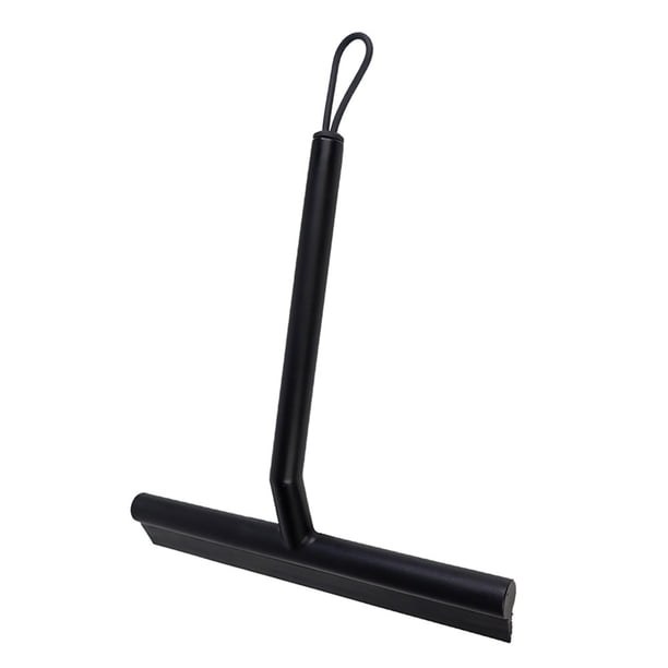 Limpiaparabrisas Limpiacristales de silicona suave con cordón para limpieza del hogar (negro) Tmvgtek Libre de BPA