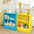 thumbnail image 4 of Wood 2 Tier Toy Storage Organizer Bookshelf and Toy Organizer, Book Display Shelf for Kids Rooms Playroom, Nursery, 4 of 6