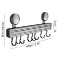 thumbnail image 3 of PEONAVET Aluminum alloy bathroom hook Suction Cup Hook Kitchen No Punching Strong Load-bearing Multifunctional Spoon Shovel Hanging Rack One Seamless Hanging Hook Rack, 3 of 9
