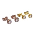 thumbnail image 3 of 18k Gold Diamond Bubble Stud Earrings, 3 of 4