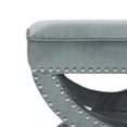 thumbnail image 6 of SAFAVIEH Mystic Ottoman Silver Nail Head Blue, 6 of 7