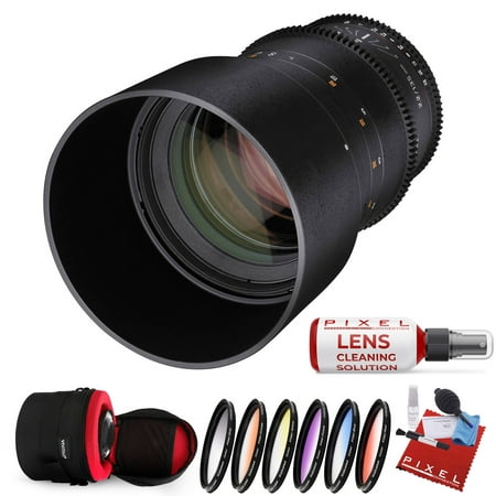 Rokinon 135mm T2.2 Cine DS Lens for Nikon F Mount with Heavy Duty Lens Case and Creative Filter