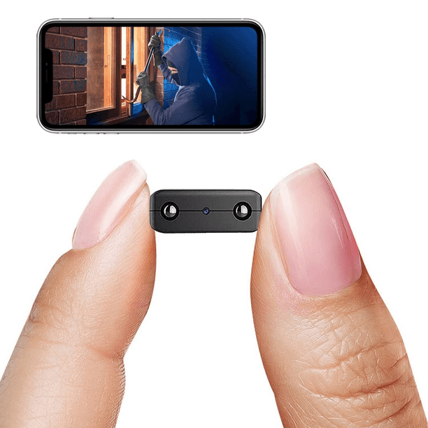 La cámara WiFi espía más pequeña, cámara remota inalámbrica HD1080P, cámara IP inalámbrica portátil, cámara para niñeras, monitor de bebé con visión nocturna, detección de movimiento, almacenamiento en la nube, visualización remota para la aplicación de teléfono iOS Android Rojo Verde Cocina, Decoración y Otros