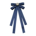 thumbnail image 2 of EHJRE Bow Tie for Women Pre Tied Bowtie Fashion Neck Tie Brooch Pin Ribbon Tie for School Uniform Wedding Costume Accessories Party Dark Blue, 2 of 9