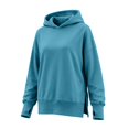 thumbnail image 4 of Enjoytime Hoodies for Women Long Sleeve Solid Color Side Slit Sweatshirt Fall Winter Soft Casual Pullover Hoodie, 4 of 6