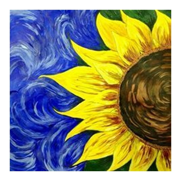 Girasol pared arte pintura al óleo por número Kit póster hogar lienzo pintura obras de arte