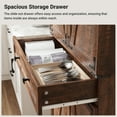 thumbnail image 4 of ELYKEN 72" Kitchen Pantry Storage Cabinet with Adjustable Shelves and Drawer, Rustic Brown, 4 of 8