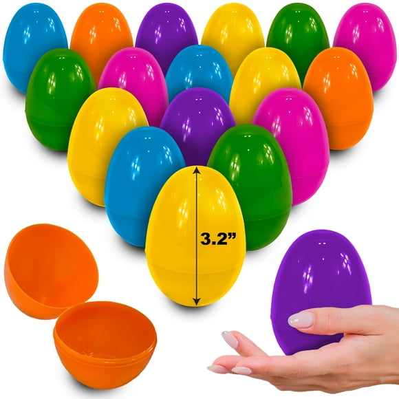 Huevos de Pascua Stargo, 50 unidades, 8 cm, grandes, rellenables de plástico