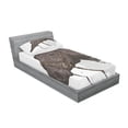 thumbnail image 3 of Animal Bedding Set with Sheet & Covers, Wild Horse Portrait with Grunge Paintbrush Effects Graphic Art Design Print, Printed Bedroom Decor 2 Shams, 4 Sizes, Brown White, by Ambesonne, 3 of 3